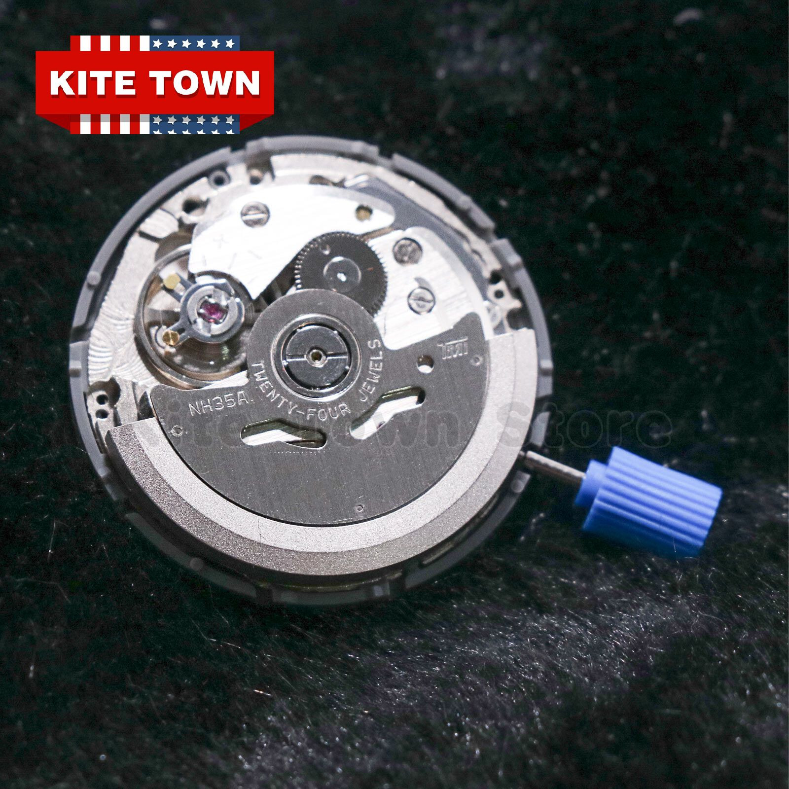 Automatic Watch Movement For Seiko (SII) NH35 NH35A at 3 w/ White Date Disc