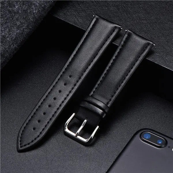 16mm 18mm 20mm 22mm 24mm Genuine Leather Watch Band Strap Bracelet