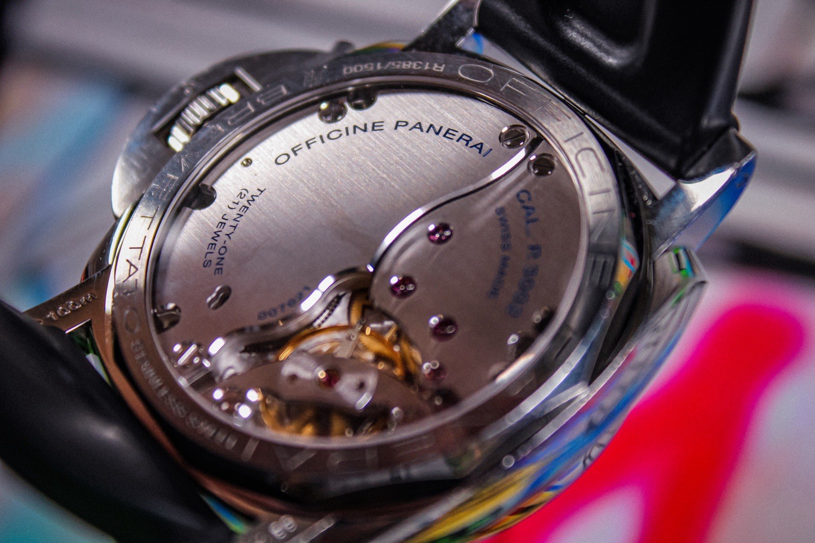 Panerai Luminor 3 Days Men’s Black Rubber Strap @ Lizard Strap Watch – PAM00423