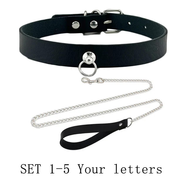 Collar BDSM Gift Pu Leather Custom Choker Necklace Punk DIY Chocker Party M7