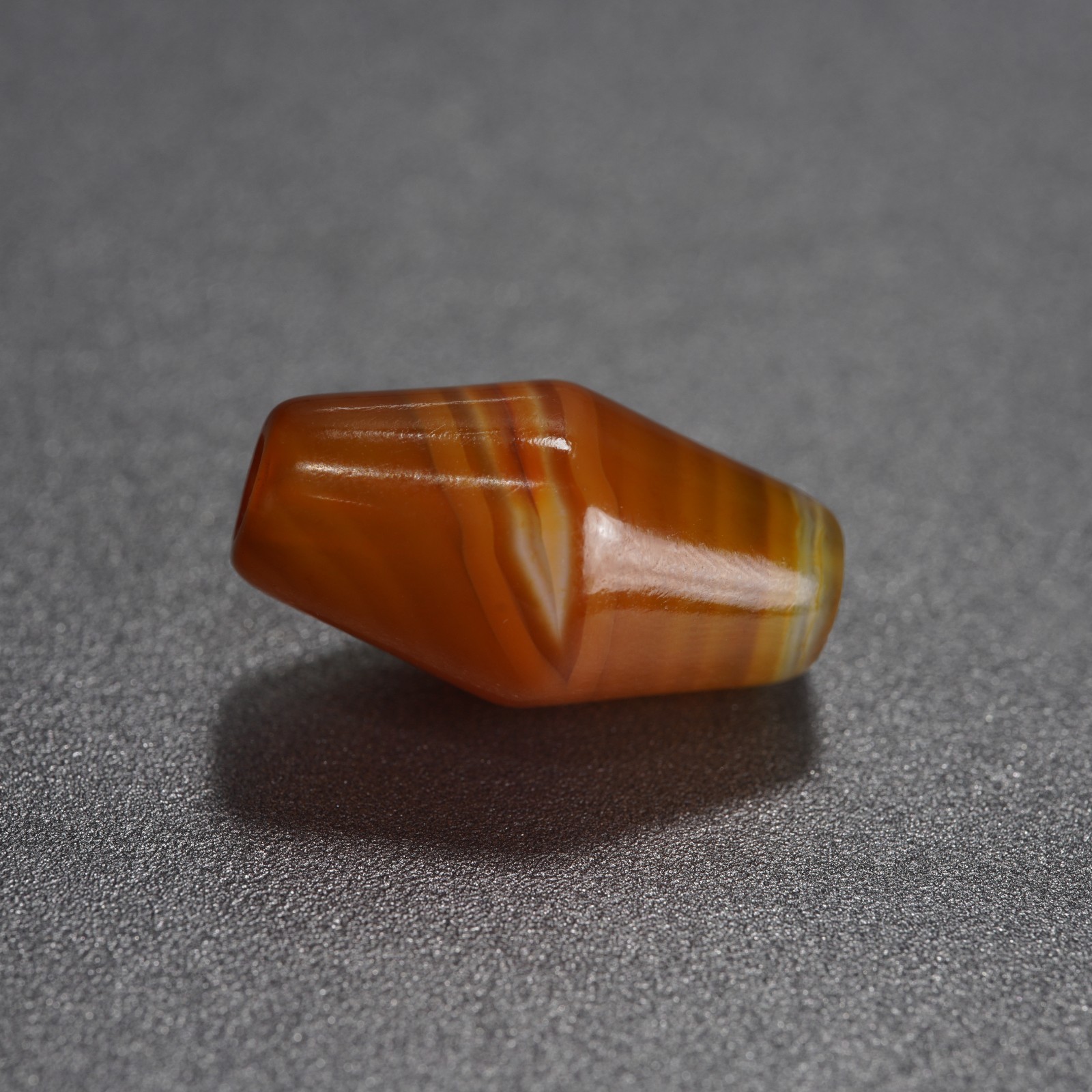 Hand Polished Agate Beads, Vintage Energy Stone for Bracelet Making 3.0g