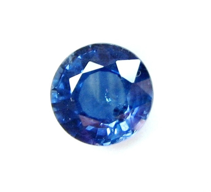 Natural Loose Round Thai Blue Sapphire 1.68 Cts 6.9 x4.2 MM ( WxD )- RARE Size