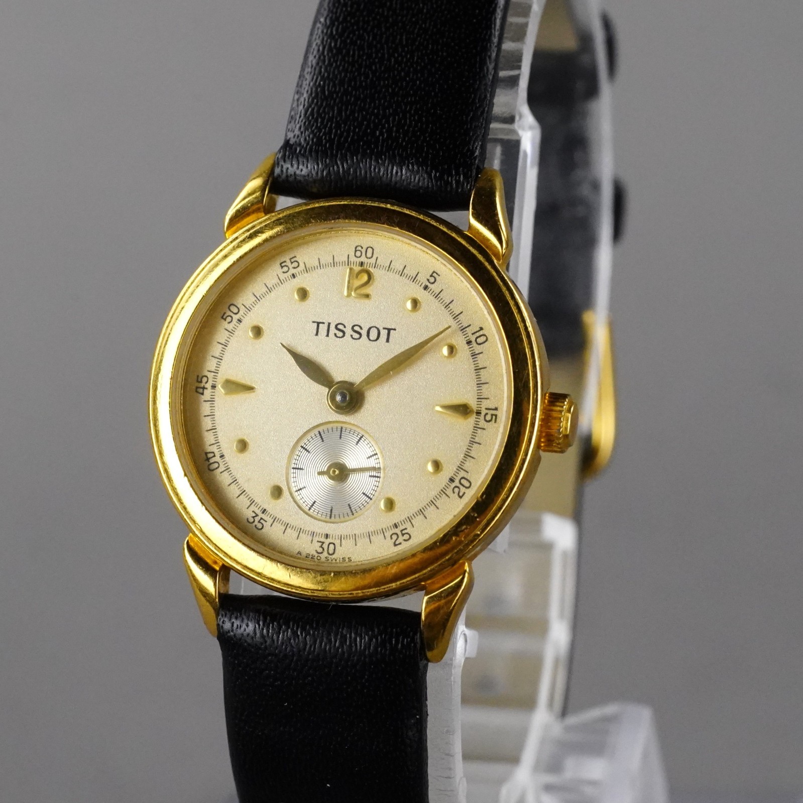 Tissot A220 QUARTZ Women’s Watch Gold 24mm Vintage New Batter New Leather Band