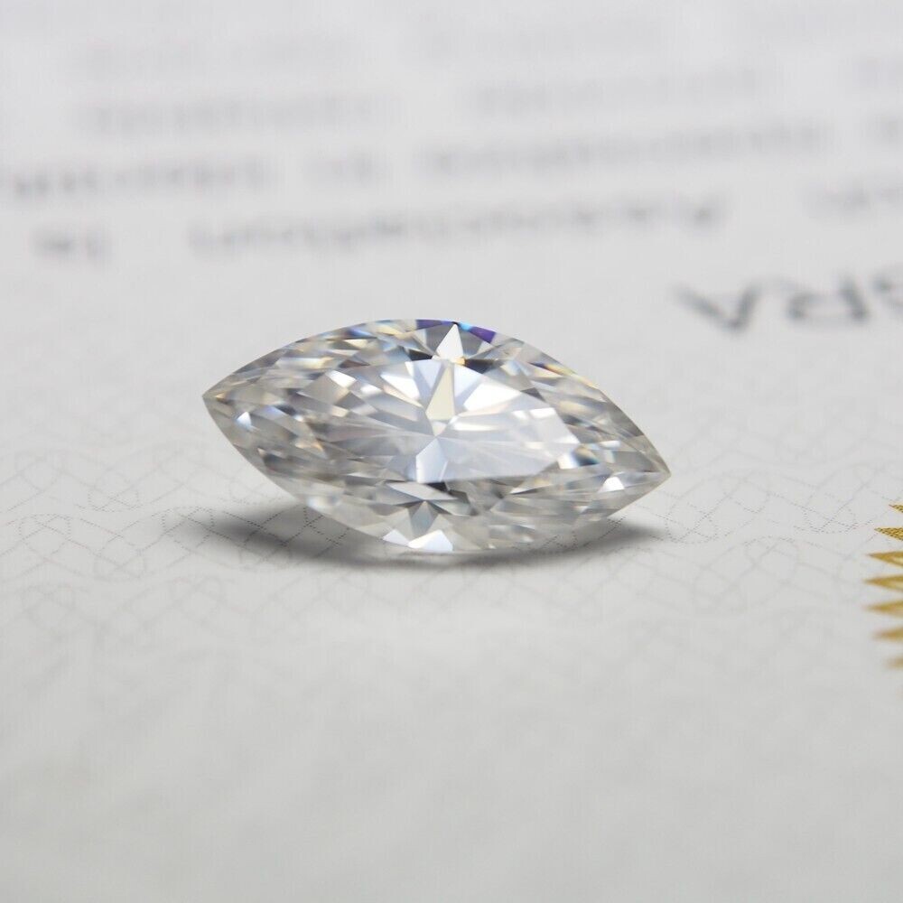 GRA Certified Loose Moissanite Marquise Cut Stones D VVS1 All Sizes