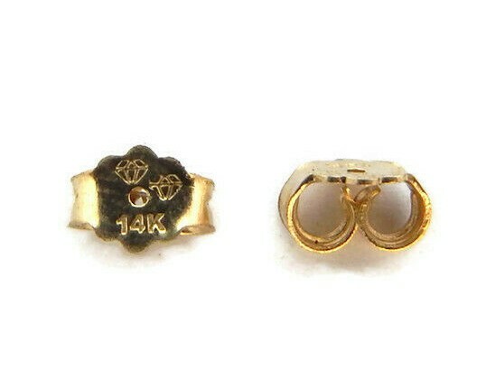 Push Back Earring Butterfly Backs 14k Yellow Gold.