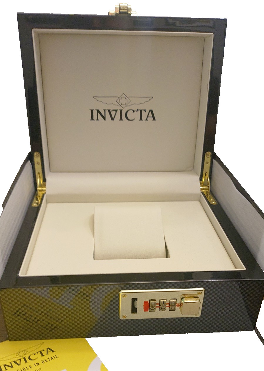 Invicta Specialty Display Box – Carbon Fiber Look. Glossy. Unique Find