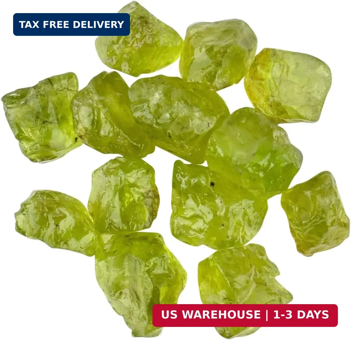 InfinityGemsArt Natural Raw Peridot Crystal Gemstone (Approx. 30 Carats) – Rough