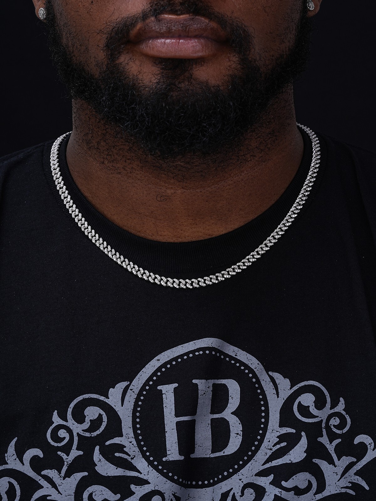 6mm Miami Cuban Iced Solid 925 Silver Chain Simulated Diamonds 16″ Choker – 30″