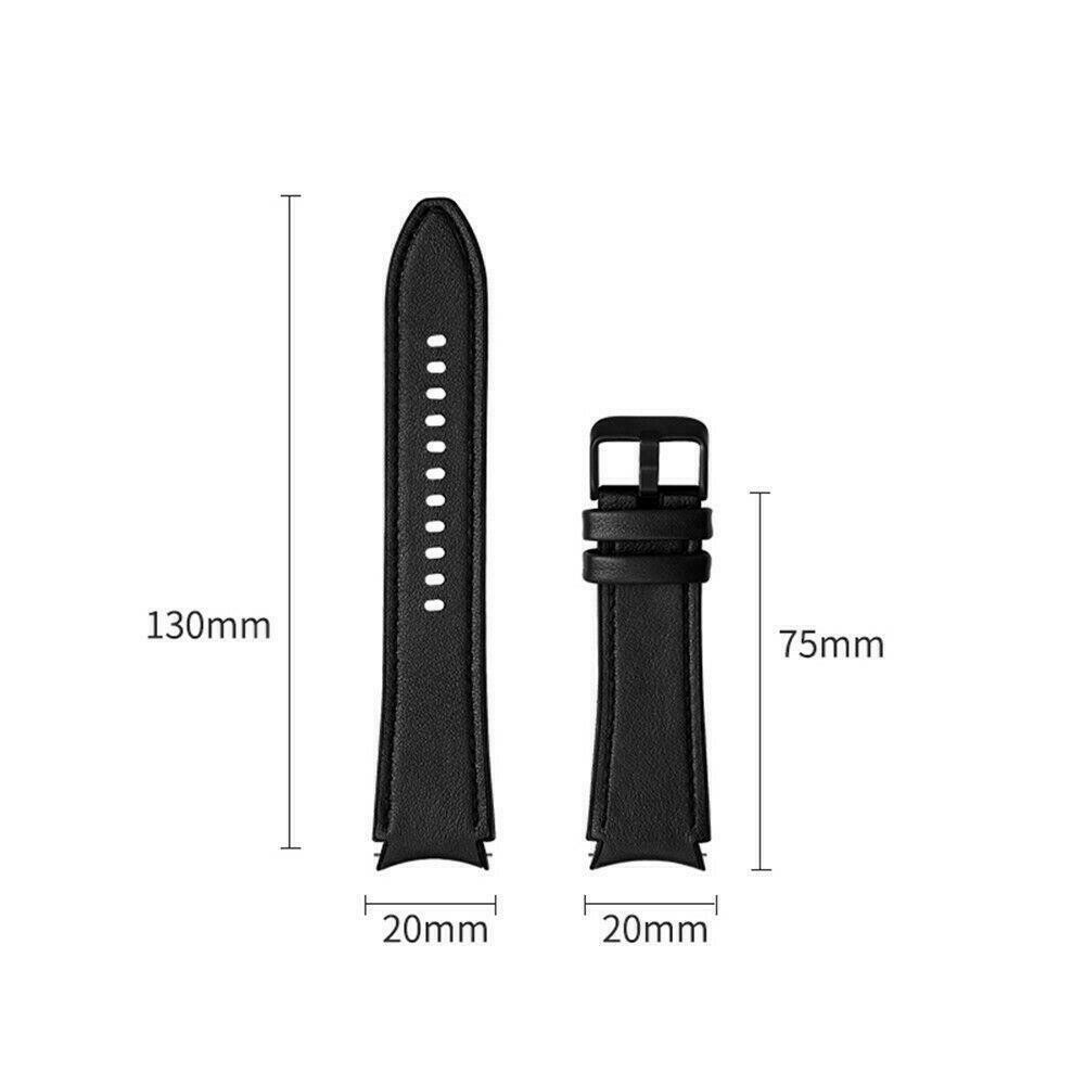 Leather Band Silicone Strap For Samsung Galaxy Watch 4 5 6 7 40/44 Classic 47/43