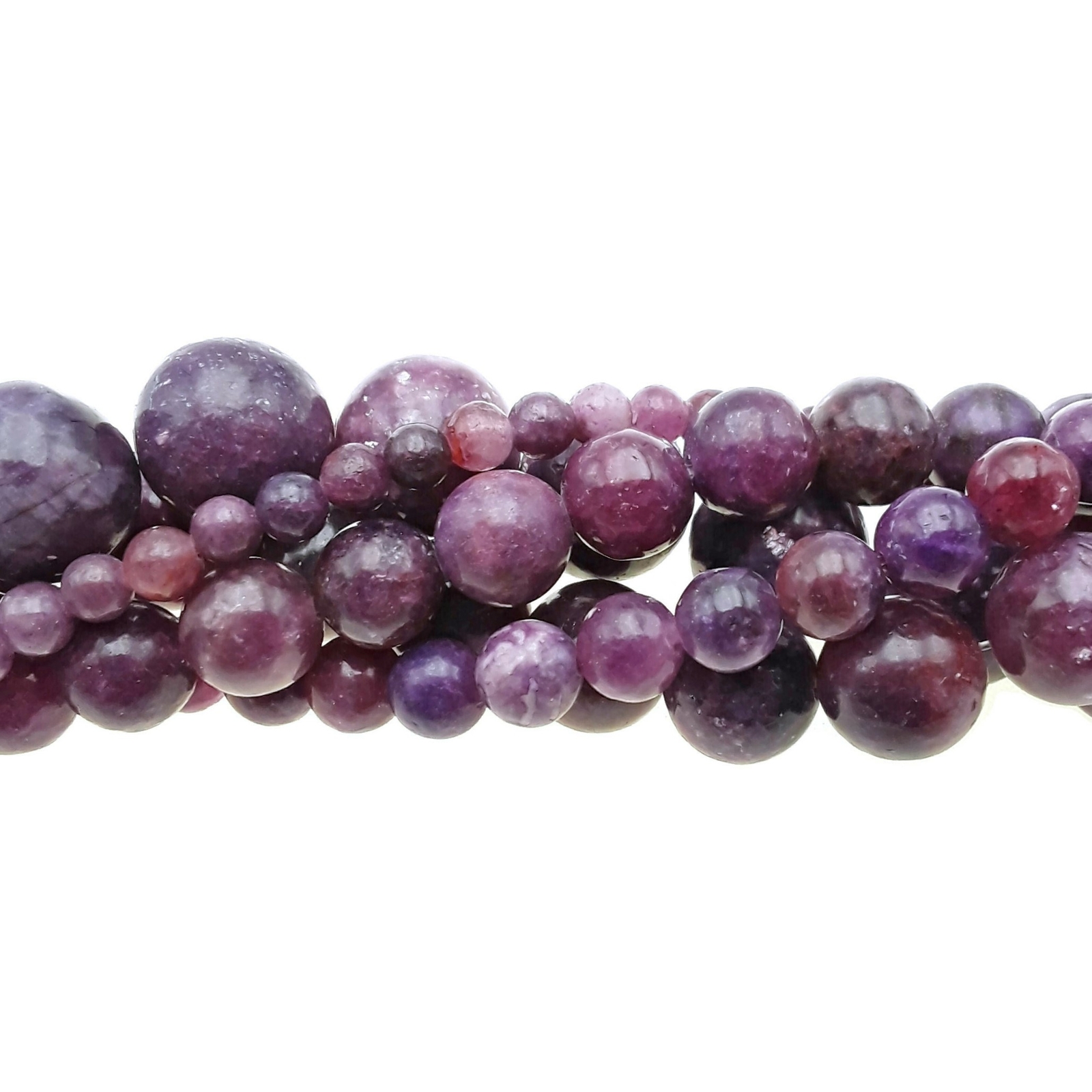 Dark Lepidolite Smooth Round Beads 4mm 6mm 8mm 10mm 12mm Approx 15.5″ Strand