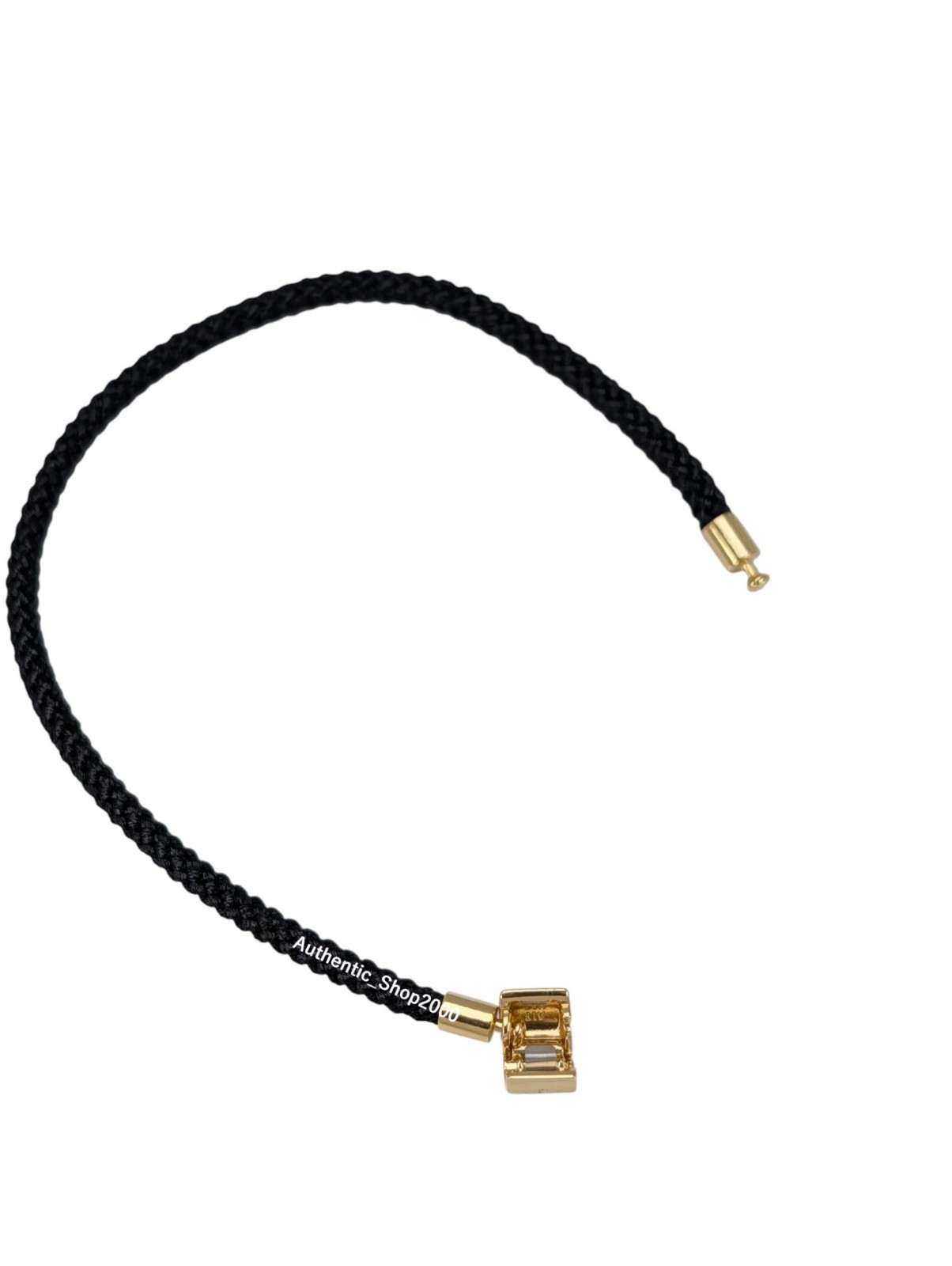 New 100% Authentic PANDORA 14k G Barrel Shimmering Black Cord Bracelet 564530C01