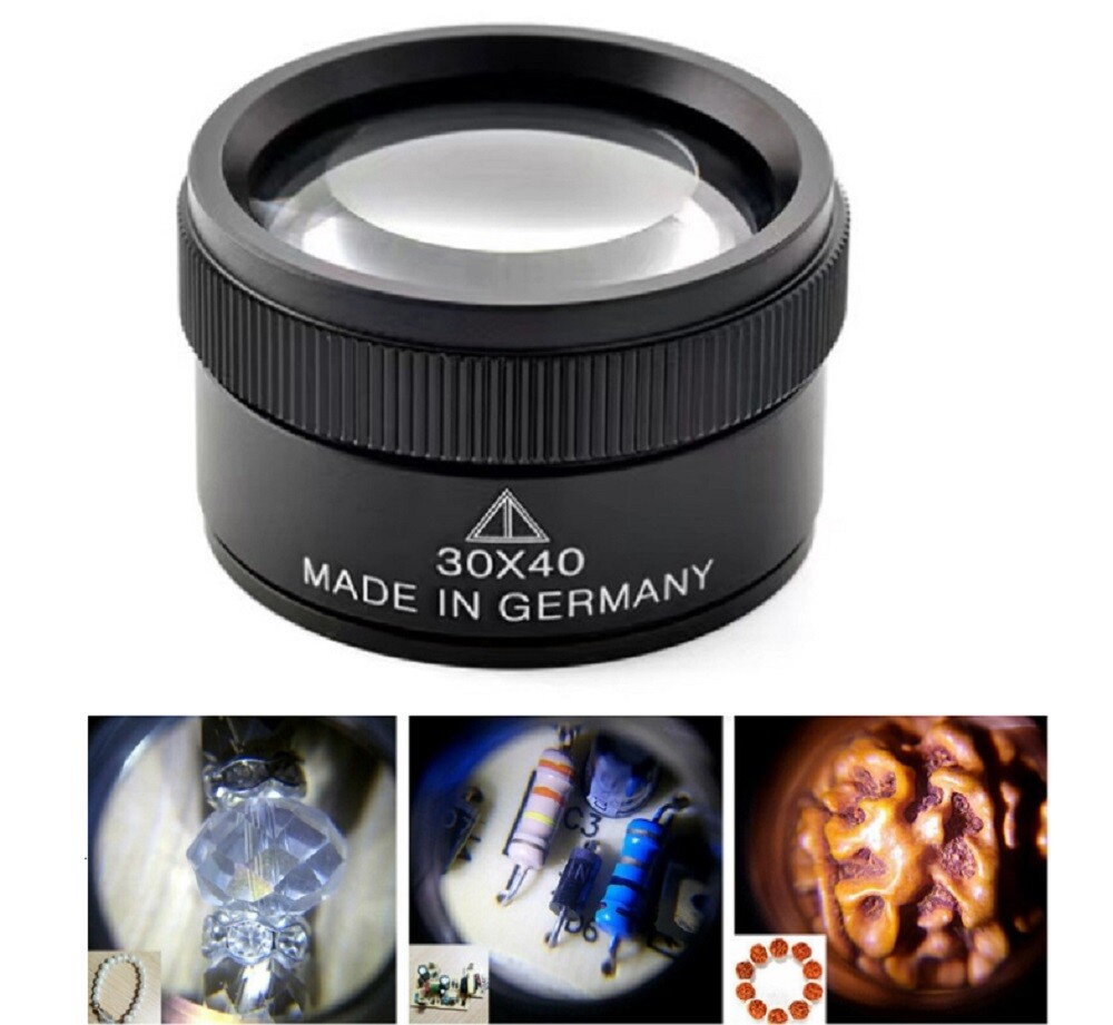 40X30 Portable Jewelers Loupe Magnifier – Black Eye Glass Magnifying Loop