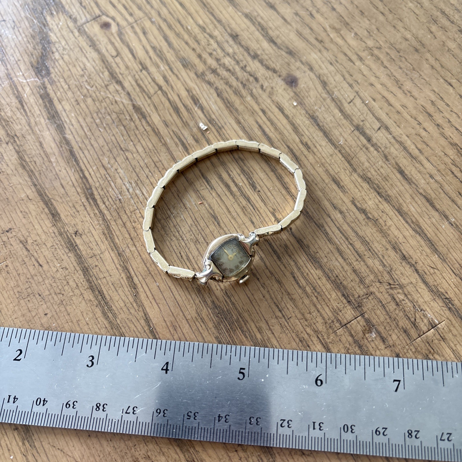 Vintage 1950s Bulova Cocktail Wristwatch Women, Manual Winding L2 GF Band Parts