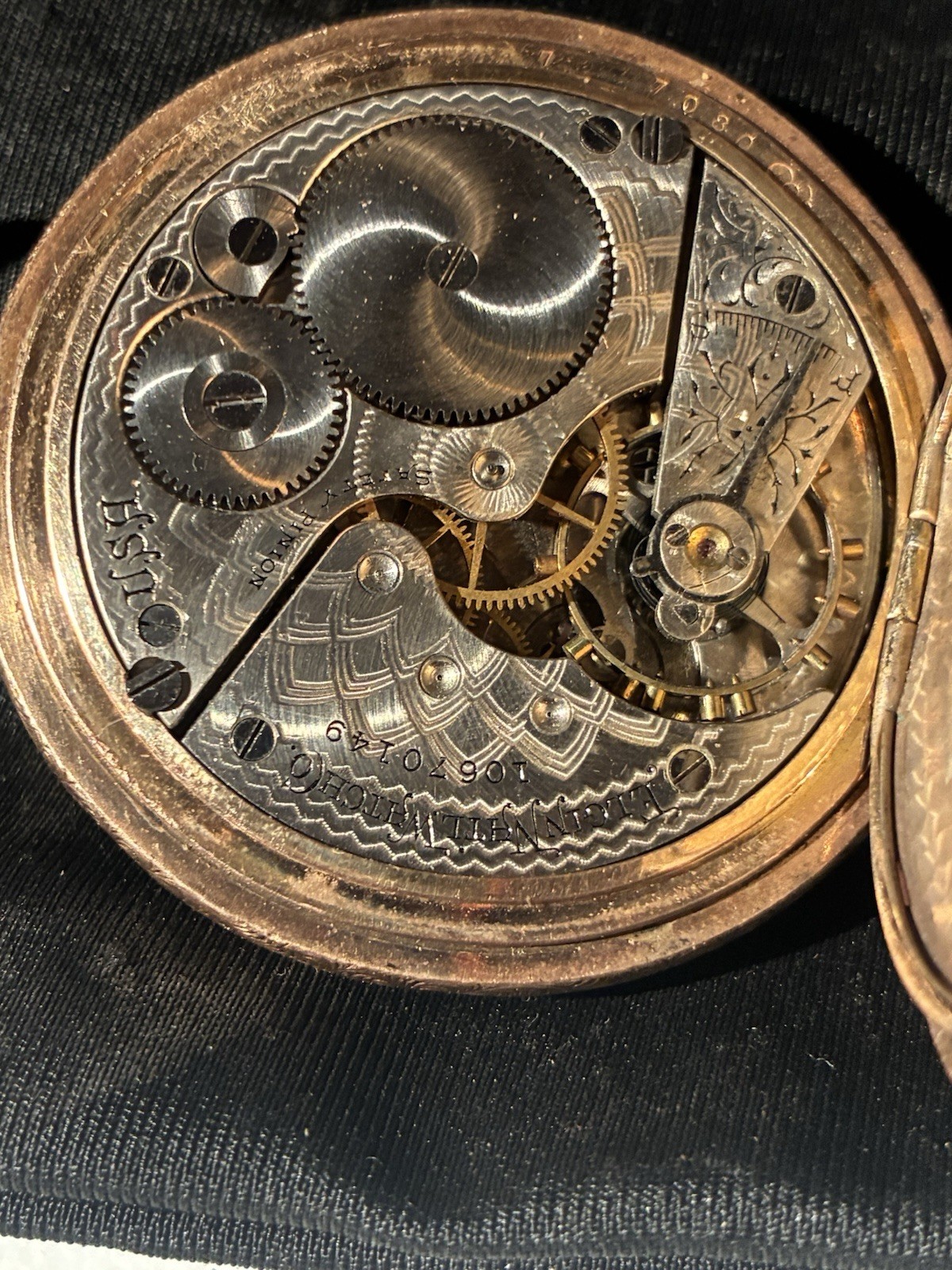 Elgin Gold Filled Full Hunter Pocket Watch White Roman Dial 15J Manual 1910s