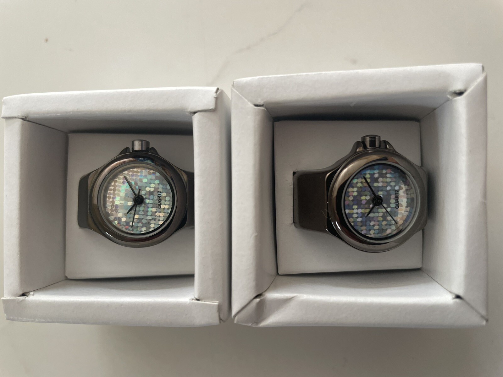 2 new finger Ring Watches-stretch Band -USA vendor (buyer Gets Both Rings)