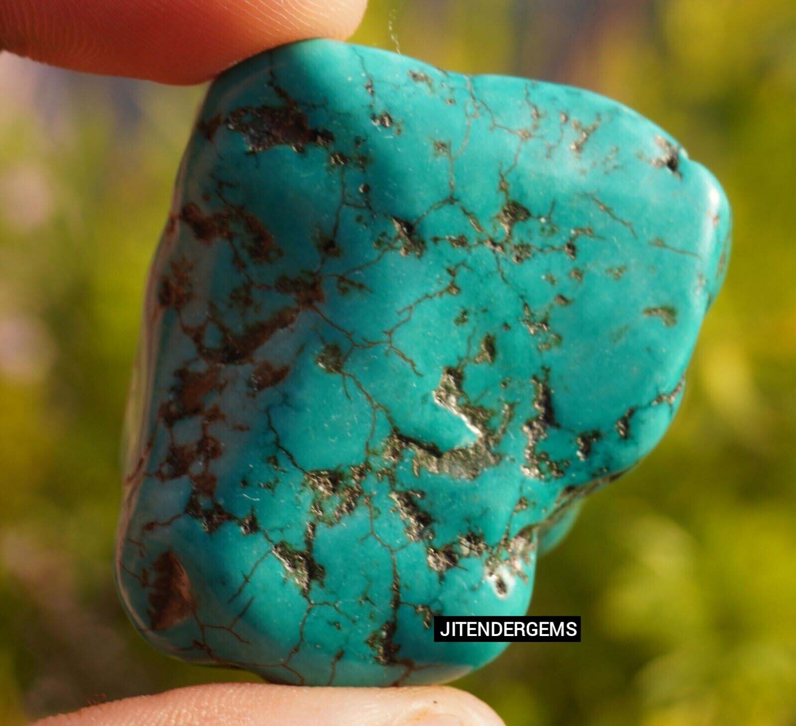 AAA+ Natural Kingman 255 Ct+ Turquoise Tumble Rough Arizona Loose Gemstone