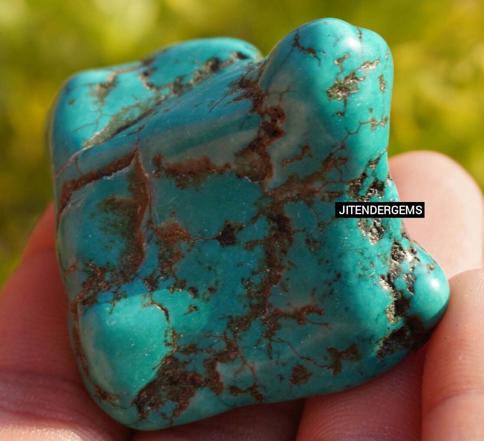 AAA+ Natural Kingman 255 Ct+ Turquoise Tumble Rough Arizona Loose Gemstone