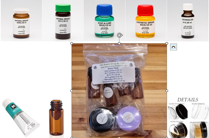 REPACKAGED Watchmaking Oils & Greases – USA SELLER