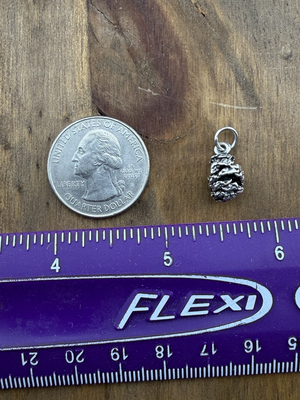 James Avery Retired Sterling Silver Pinecone Charm 925 Uncut Loop No mark