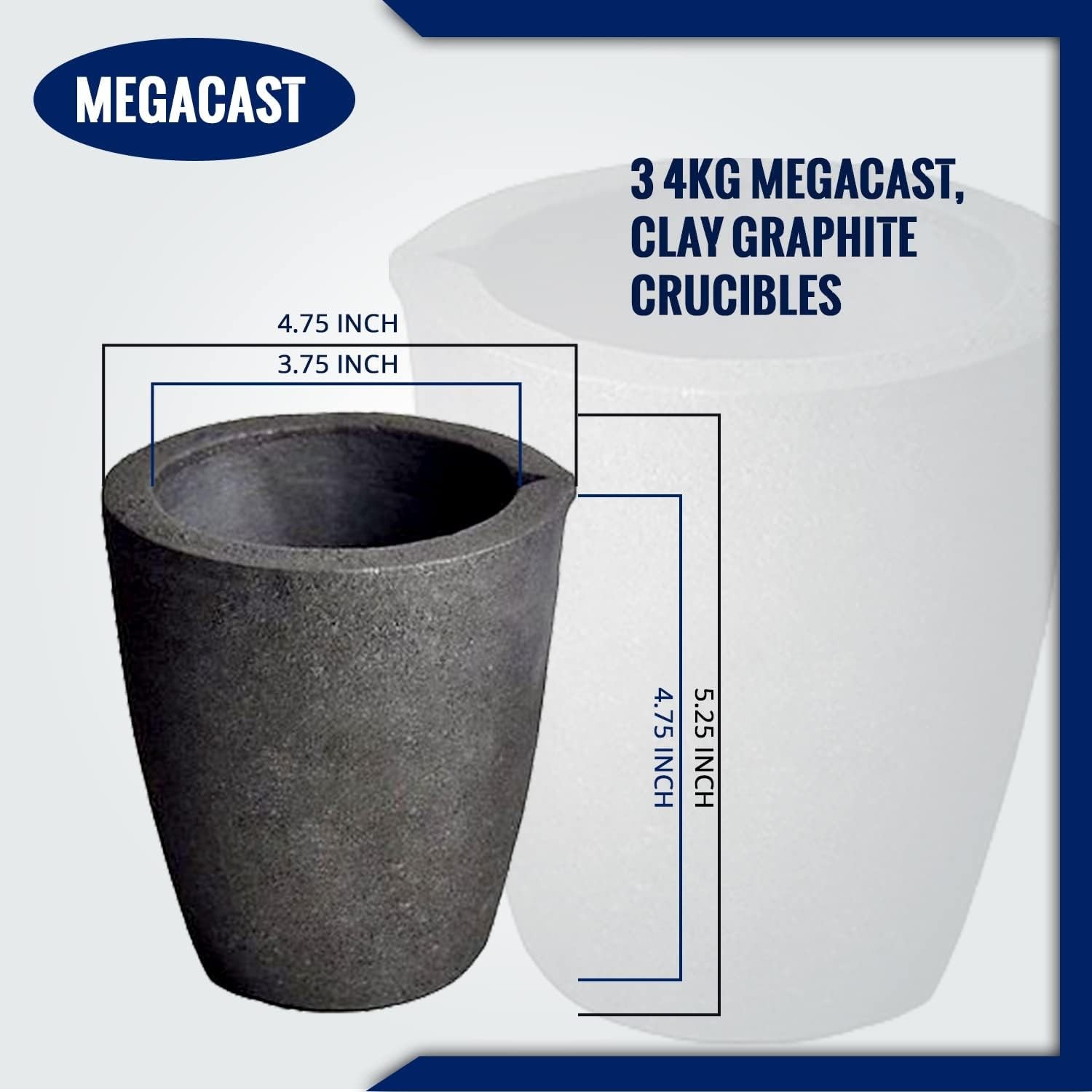 4KG Graphite Foundry Crucible – Perfect for Melting and Casting Precious Metals