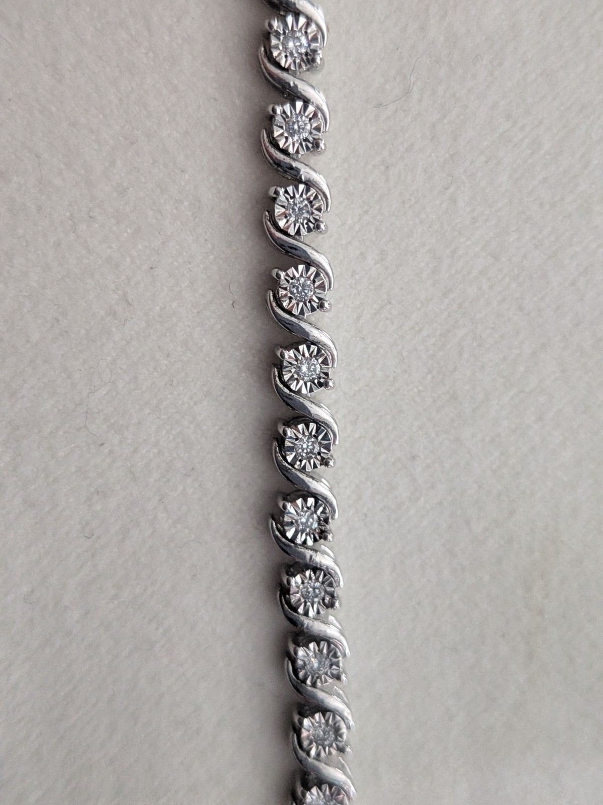 New Sterling Silver Lab Grown Diamond Tennis Bracelet 7.5″