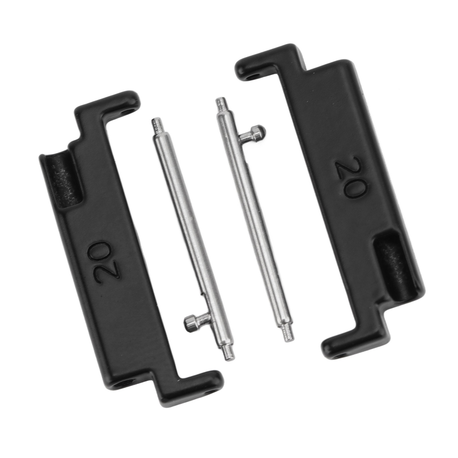 Black A Pair 1 Pair Metal Watch Band Adapter 20 To 22mm Watch Strap Connect N