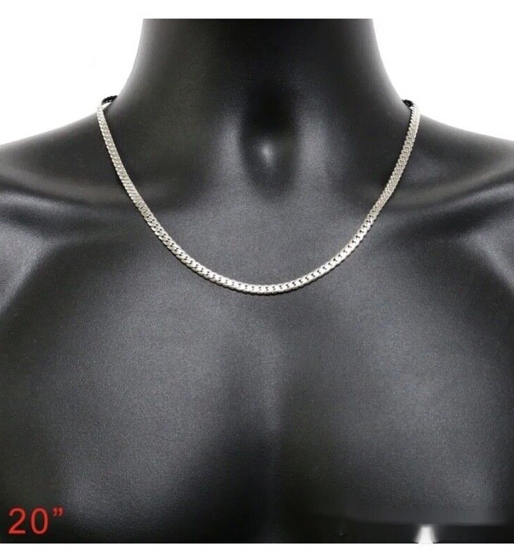 Silver Miami Cuban Curb Chain Necklace 18-24″ MEN WOMEN Stainless Steel 4/5/6mm
