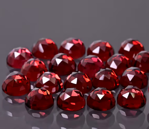 [WHOLESALE] NATURAL GARNET ROSE CUT ROUND SHAPE LOOSE GEMSTONE
