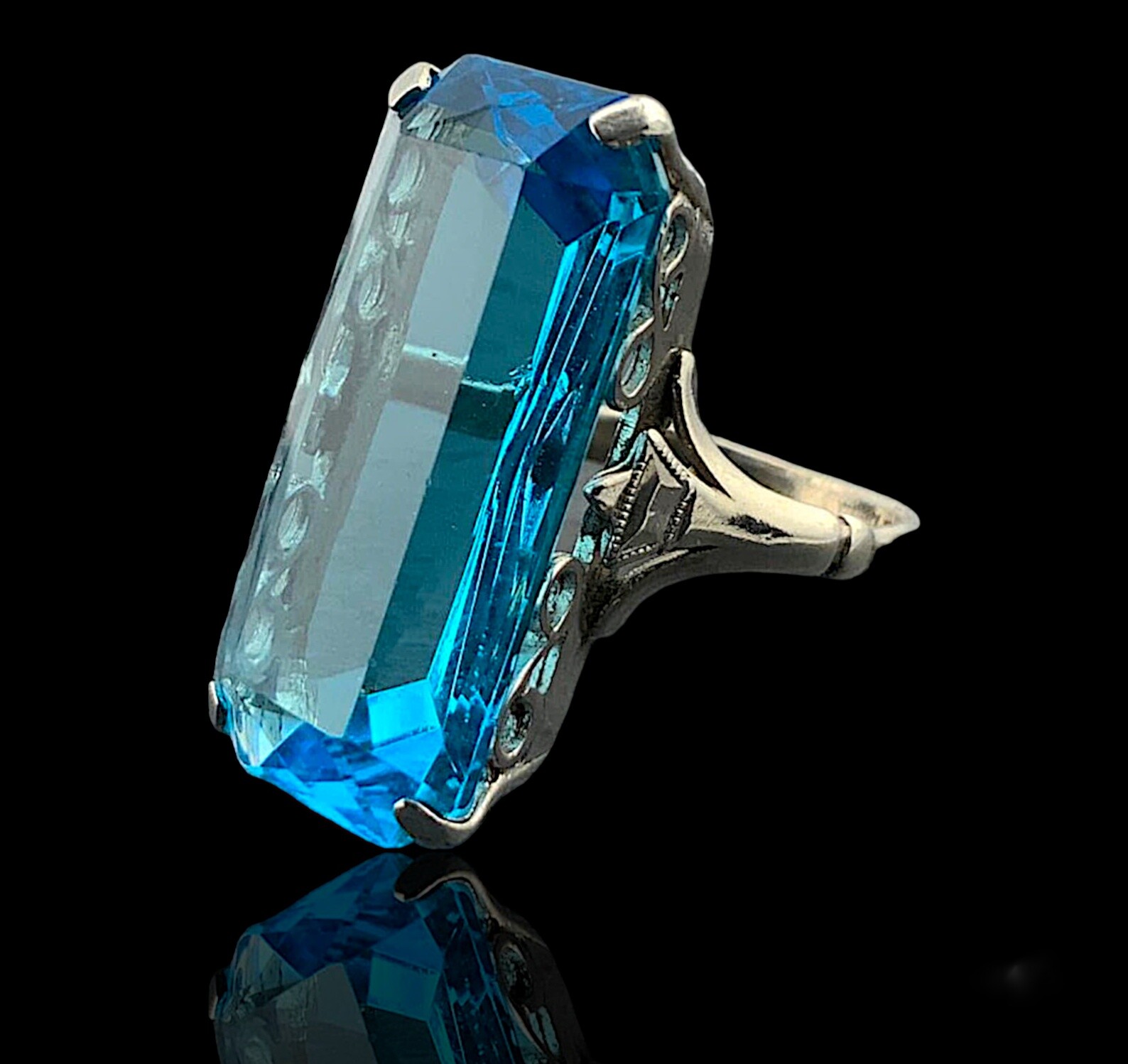 Blue Topaz Ring 925 Sterling Silver Ring Handmade Gemstone Ring Women’s Ring