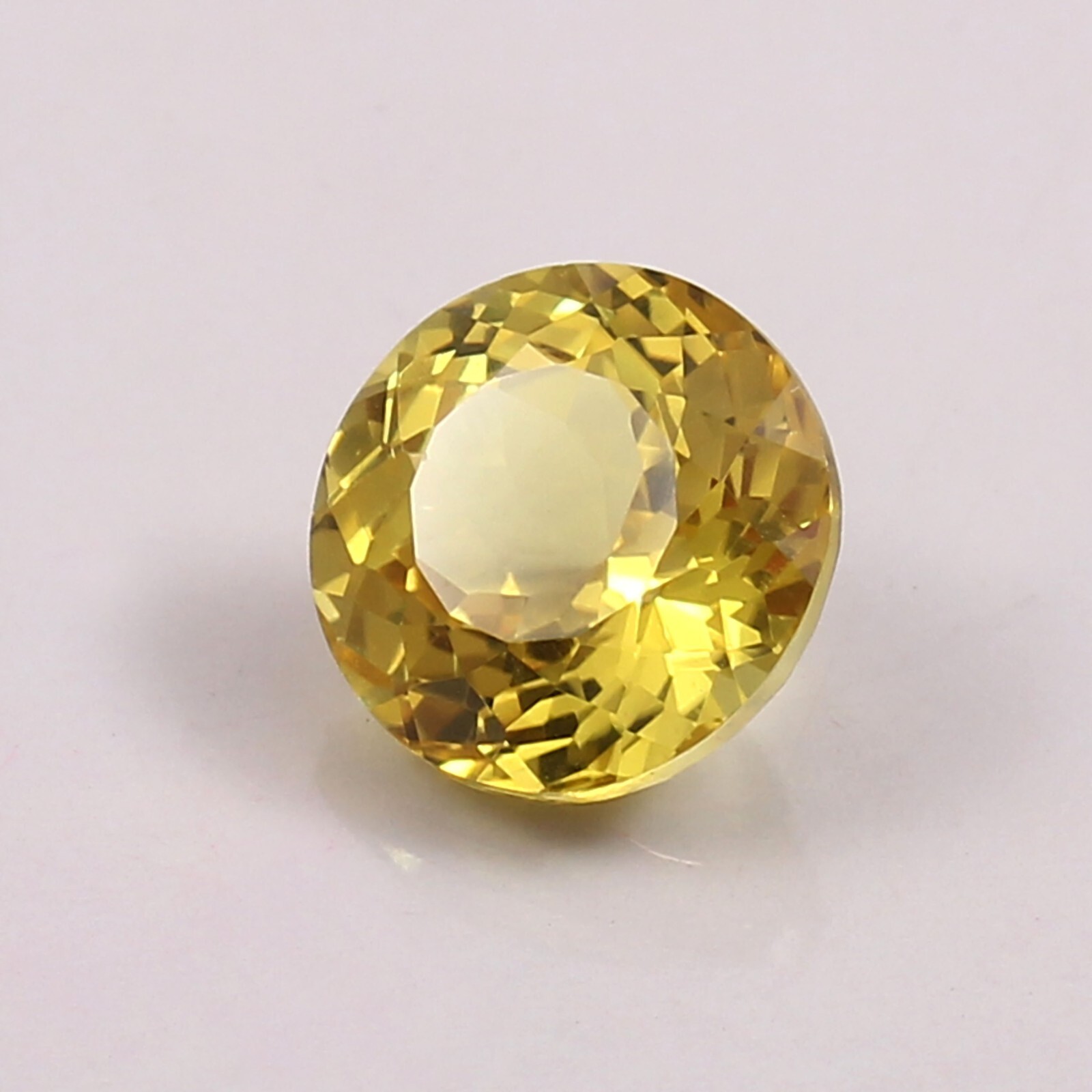 AAA Extreme 8×8 MM Natural Ceylon Yellow Sapphire Loose Round Gemstone Cut