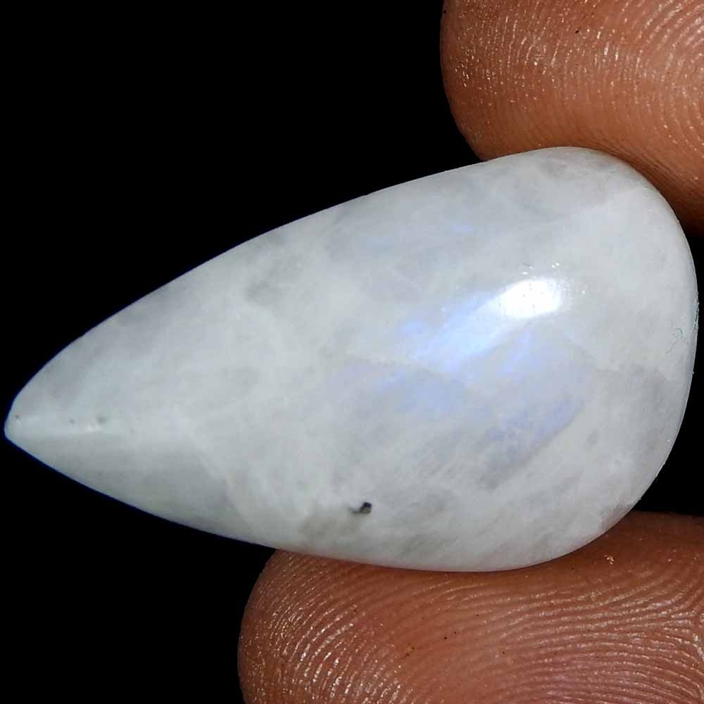 35.50Cts100%Natural Blue Rainbow Moonstone Pear Cabochon Loose Gemstone