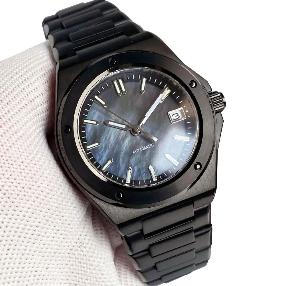 Tandorio Engineer Style Men’s Mechanical Watch For Japan NH35 Black PVD Case