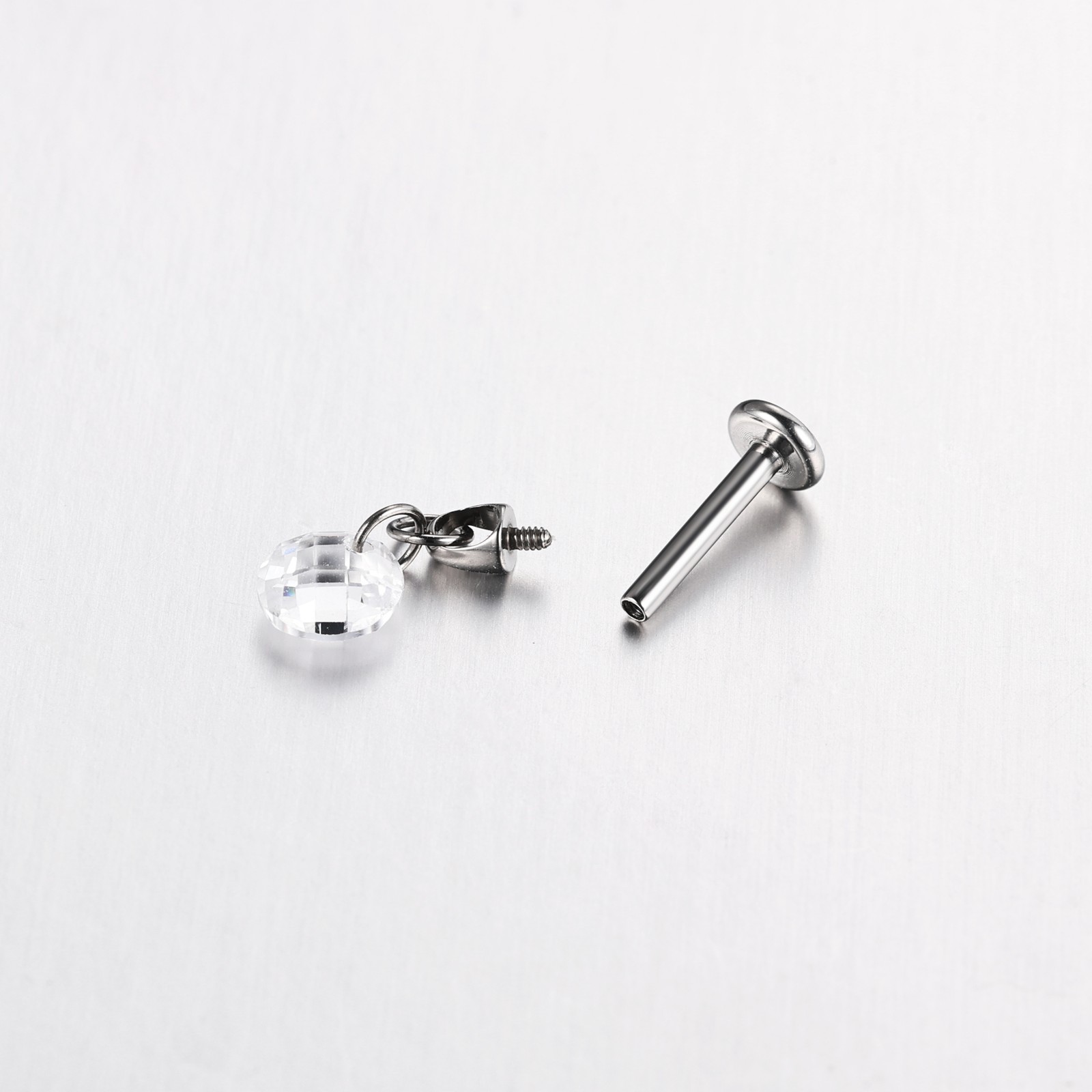 16g G23 Titanium Steel Dangle Labret Lip Stud Tragus Helix Piercing Jewelry