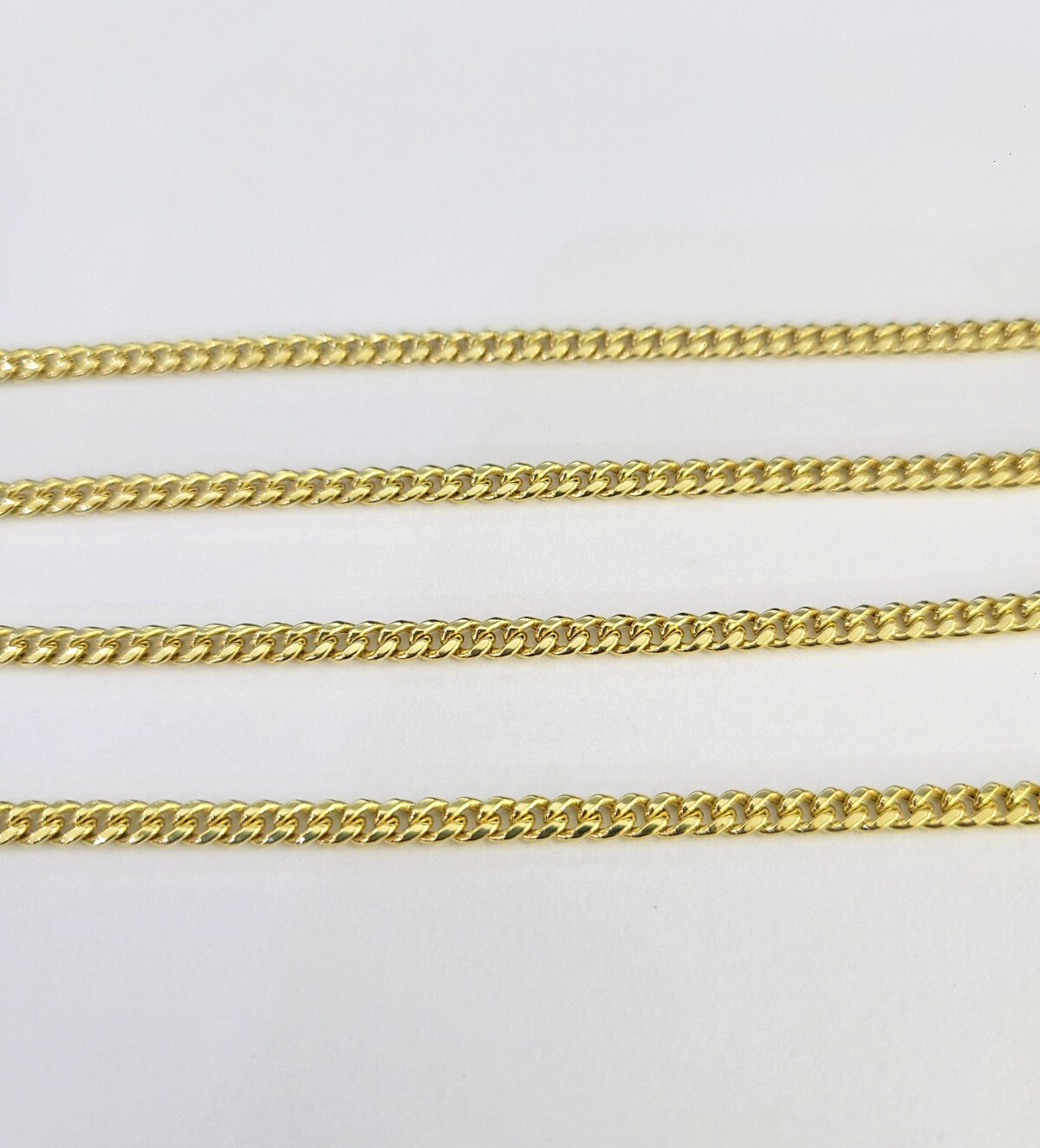 14k Gold Chain Miami Cuban Link Necklace 22 Inch 2.5mm REAL 14kt Yellow Gold