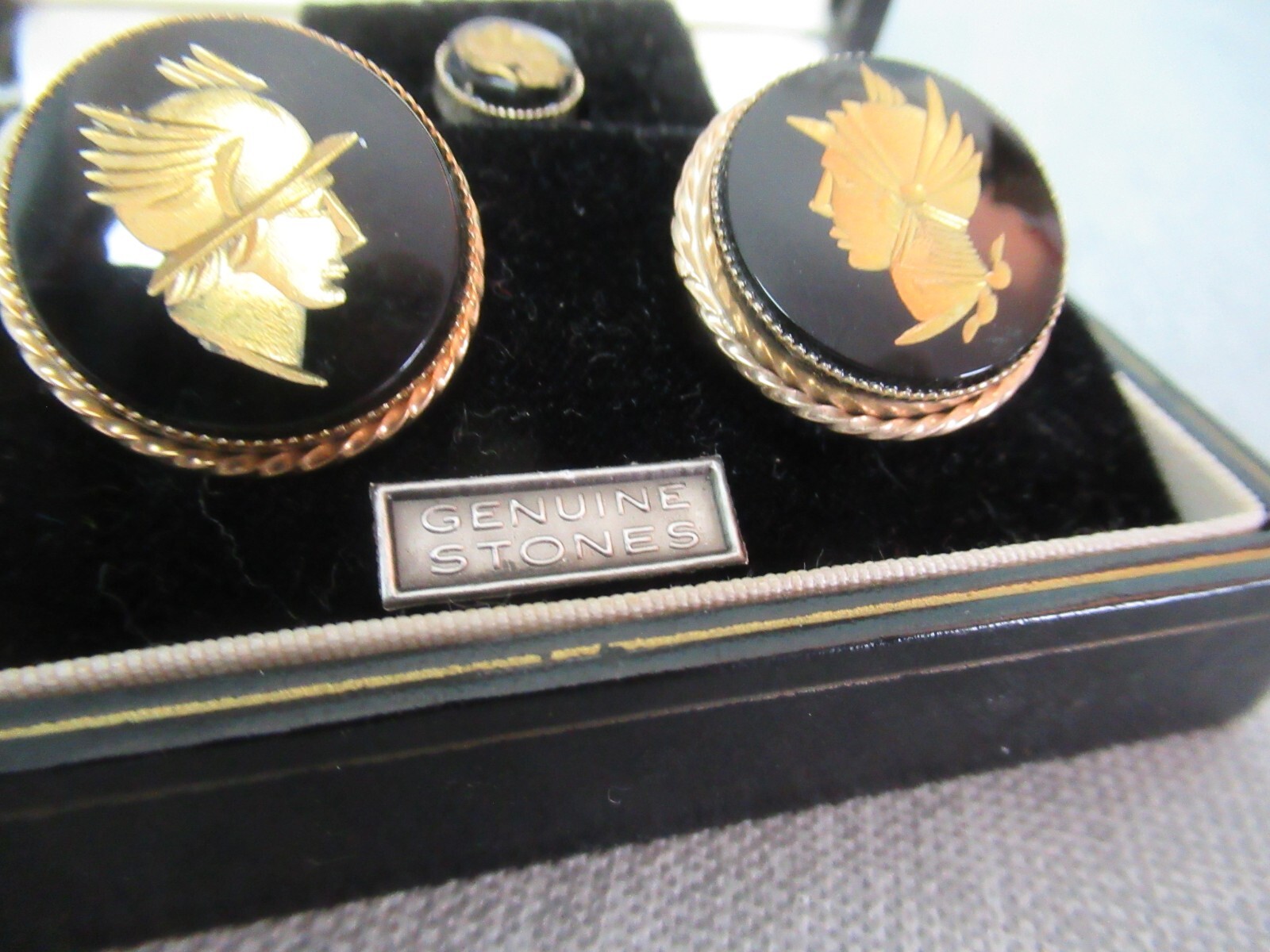 Men’s Tie Stud & Cuff Links Set – Gold Filled Male & Female – Diplomat – 9 185