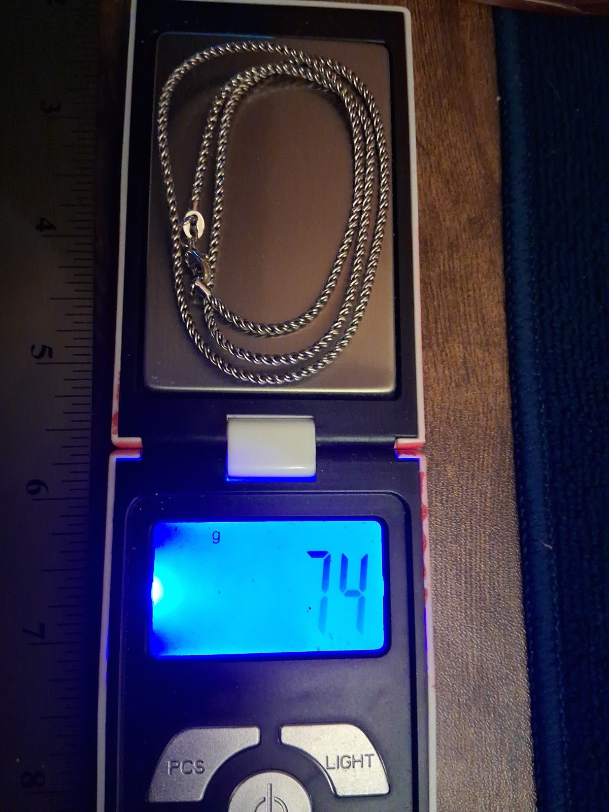 925 Sterling Silver James Avery Reverse Rope Chain Necklace (18 Inch)