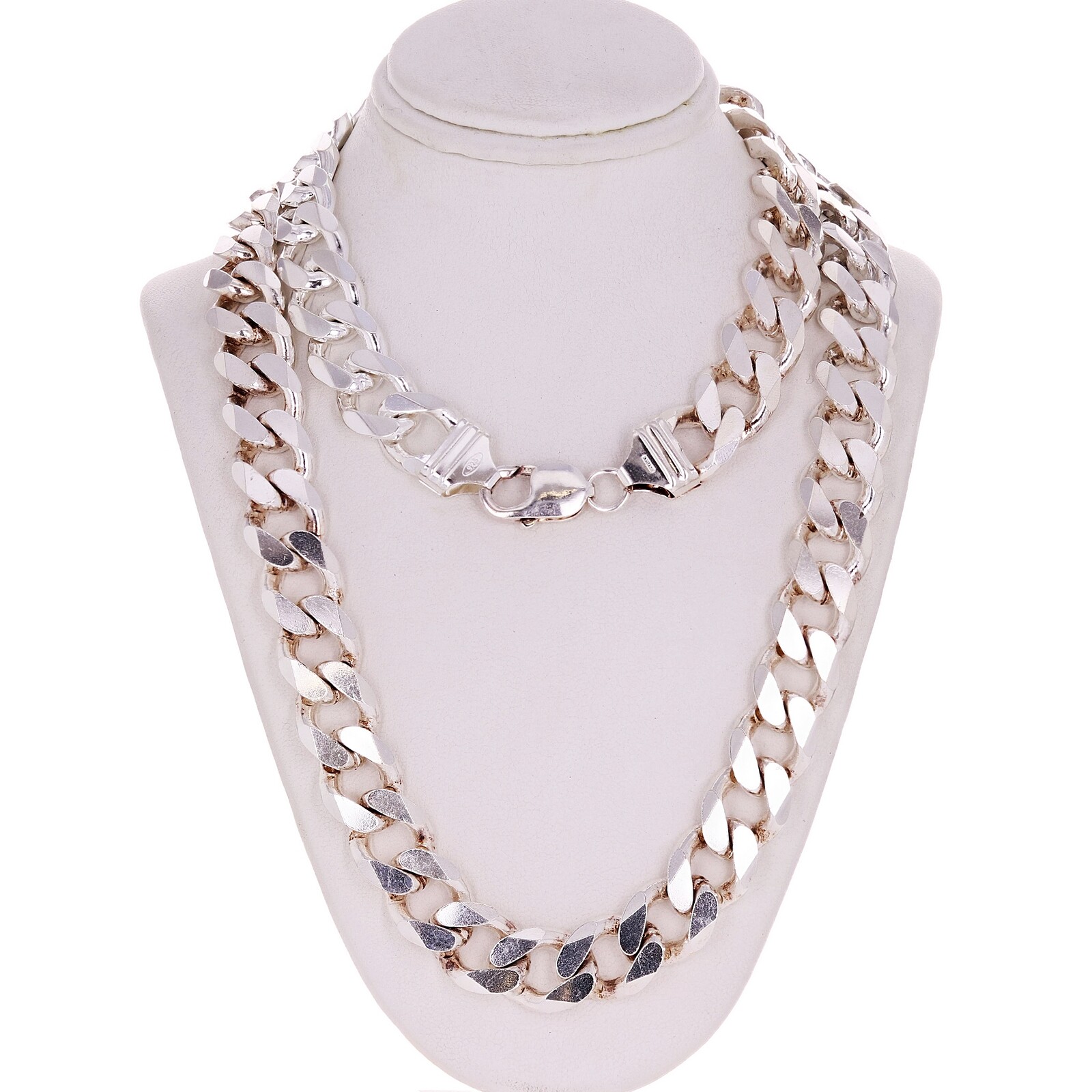 925 Sterling Silver Solid Cuban Link Chain Necklace 13mm 28.5″ 203.2grams
