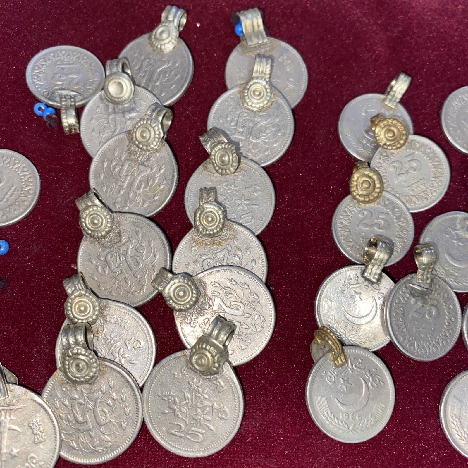 Lot Of More Than 50 Antique Pakistan Tribal Coin Amulet Pendant Islamic