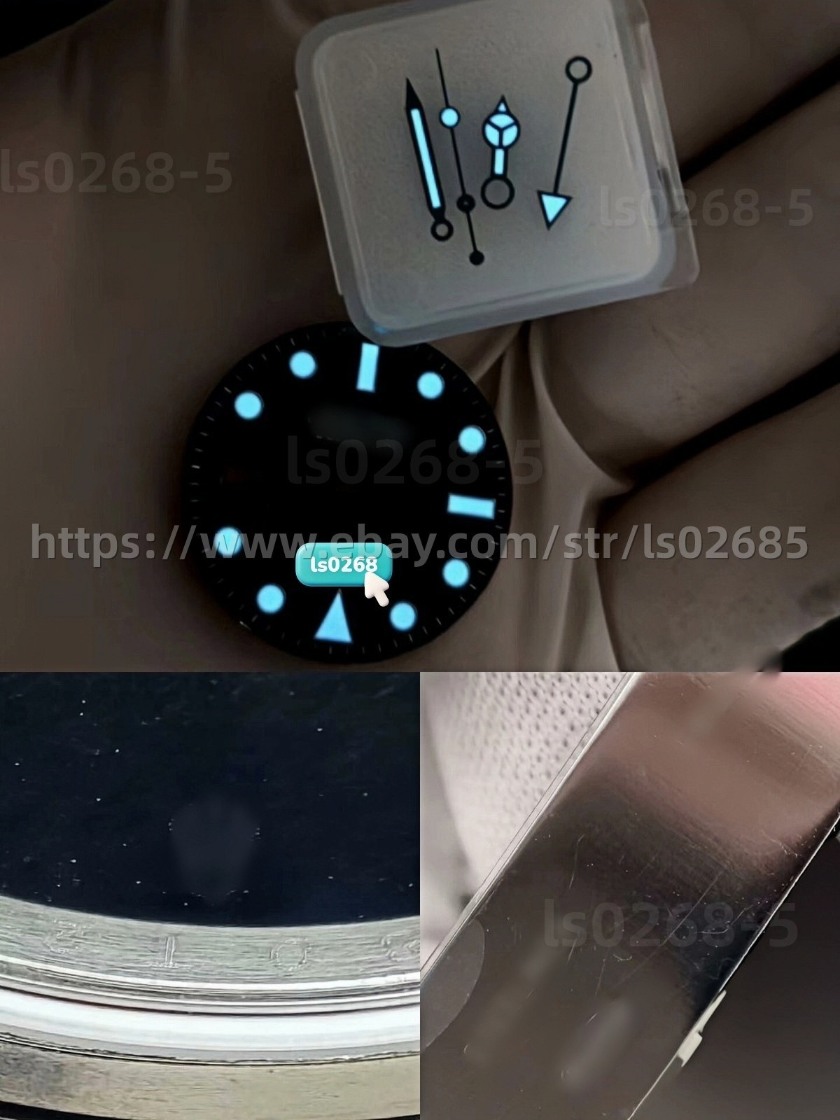 DIY SET for 3285 Movement watch case + dial + hands + Stainless Steel Strap 40mm