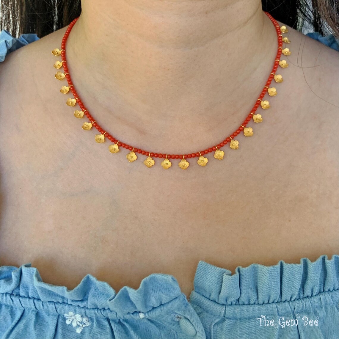 2mm AA Top Italian Sardinia Undyed Salmon Orange Red Seed Coral Round Bead 20″