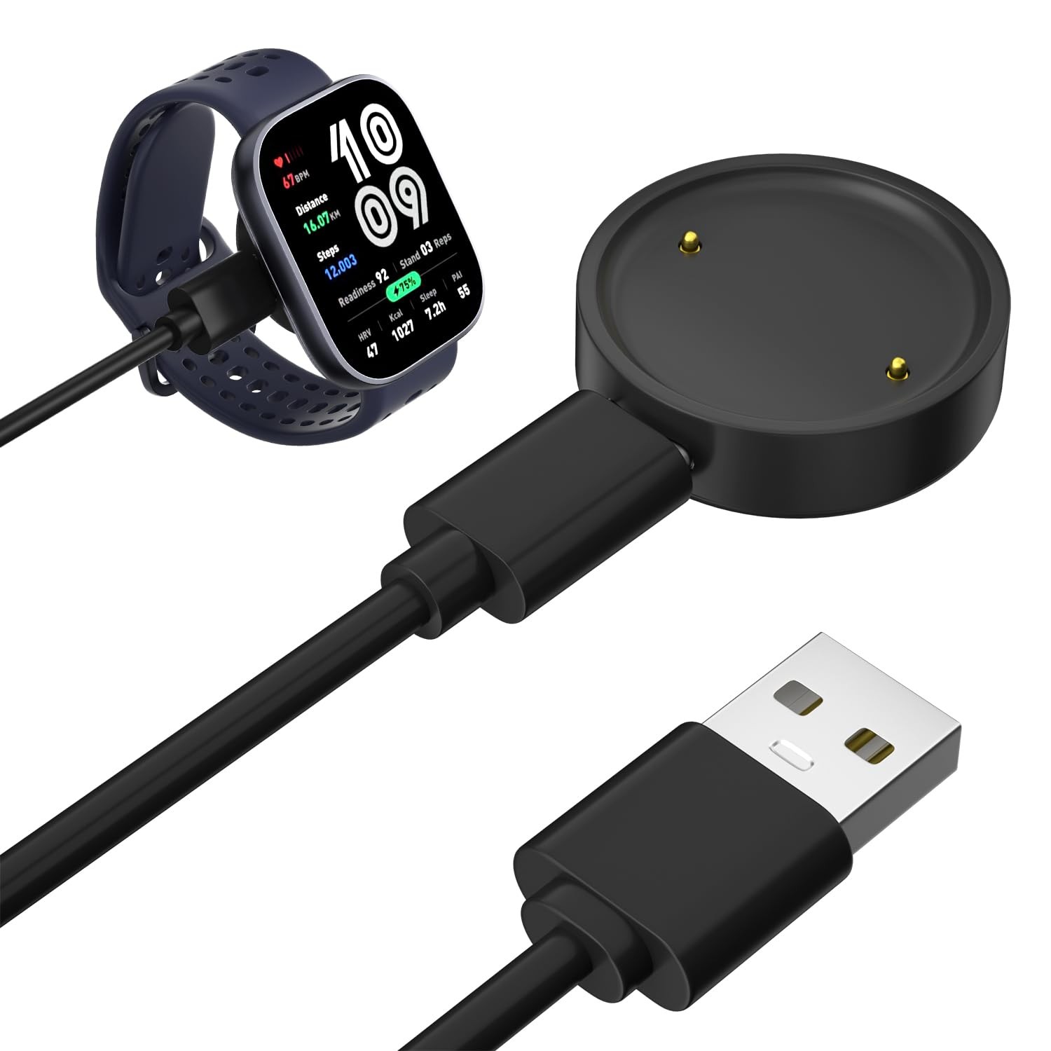 Amazfit Bip 6 Charger Magnetic USB Cable 3.3FT Smart Watch Charging Cord