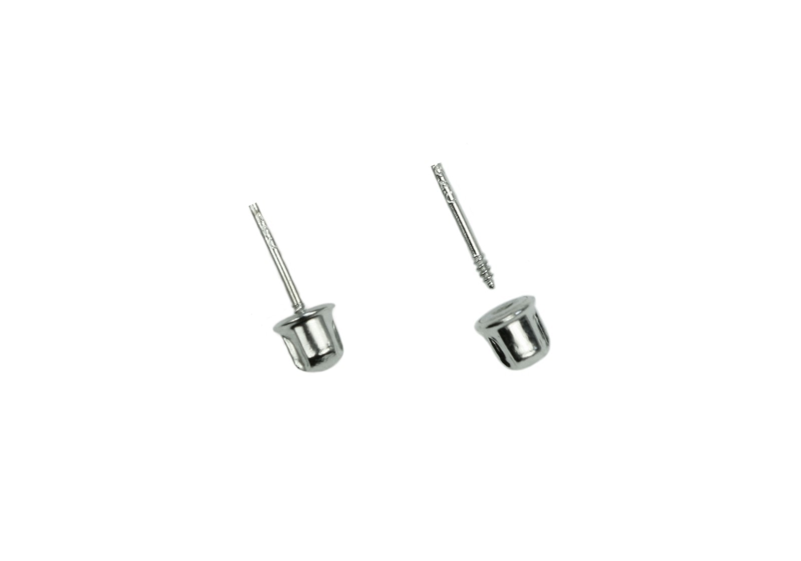 925 Sterling Silver Square 4x4mm Safe Screw Back Stud Earrings Kids, Toddlers
