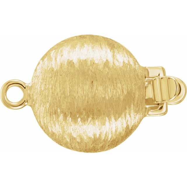 14K Genunine Gold or Sterling Silver Milled Finish Pearl Ball Clasp Bead Strand