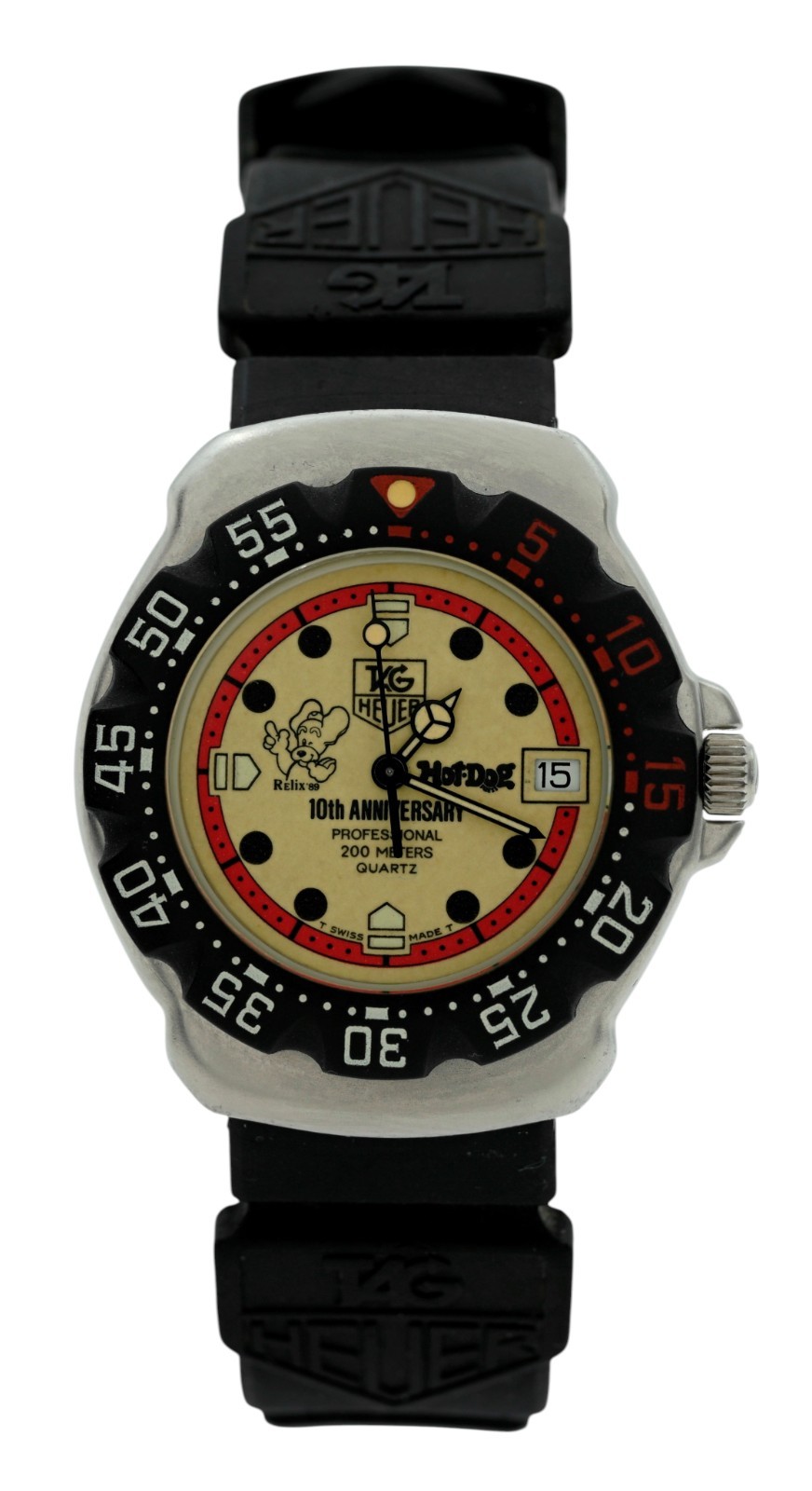 Tag Heuer 35mm Men’s Formula 1 Luminous “Hot Dog 10th Anniversary” Watch 371.513