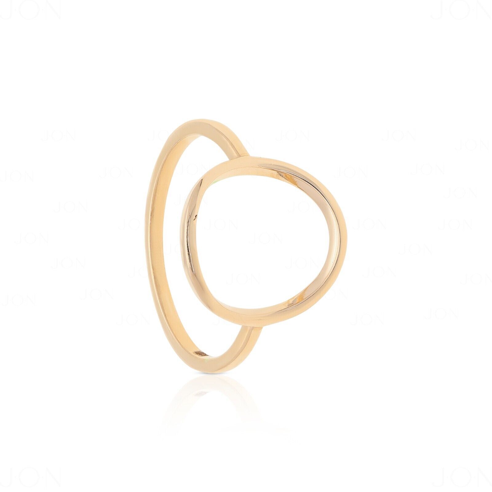 Solid Gold – 1.3 mm Thick Open Circle Ring Size -3 to 8 US
