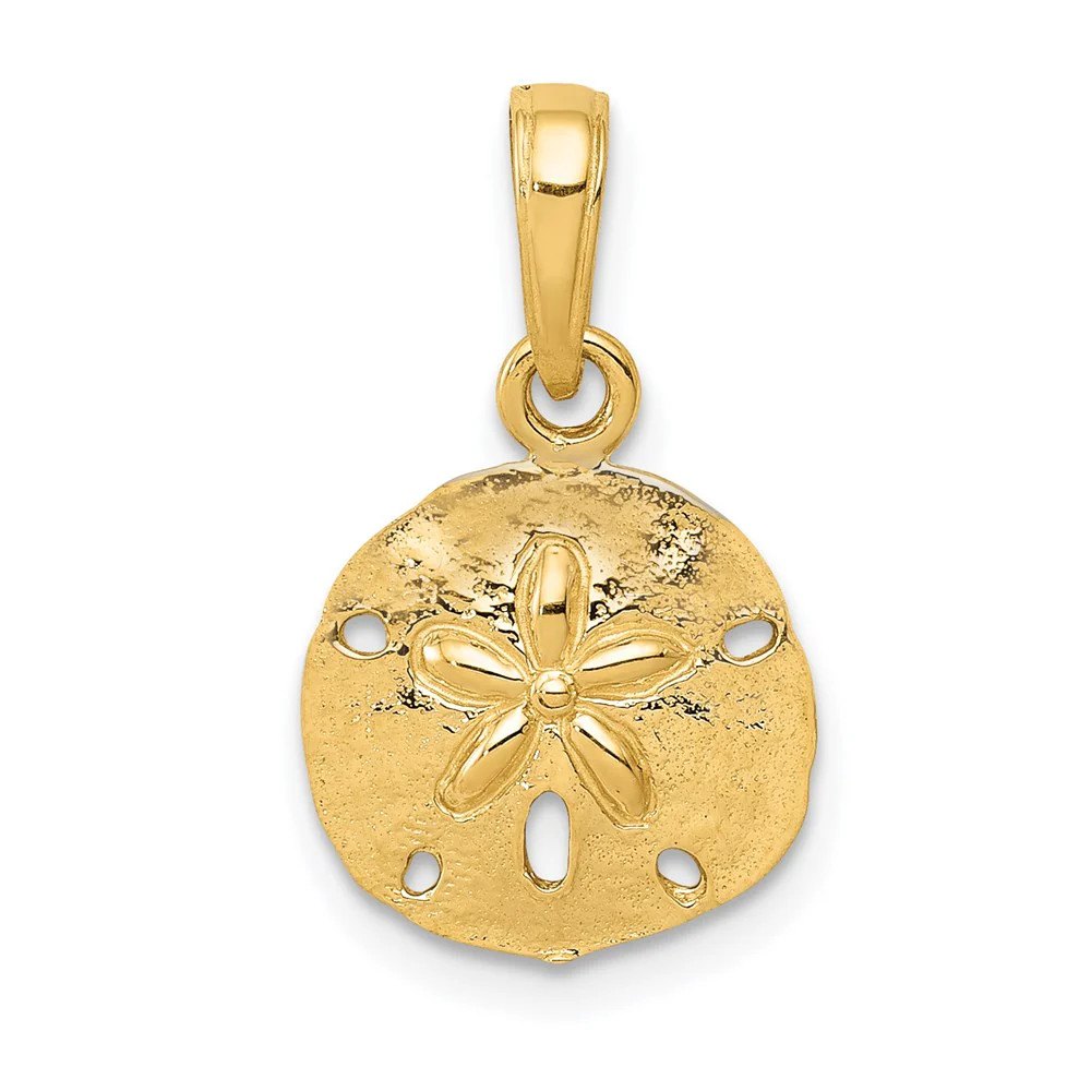 10K / 14K Yellow Gold Sand Dollar Pendant