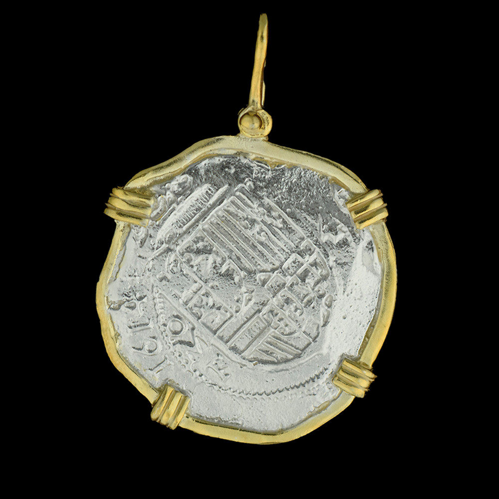 Atocha Sunken Treasure Jewelry – Large Pieces of 8 Silver Coin with Date Pendant