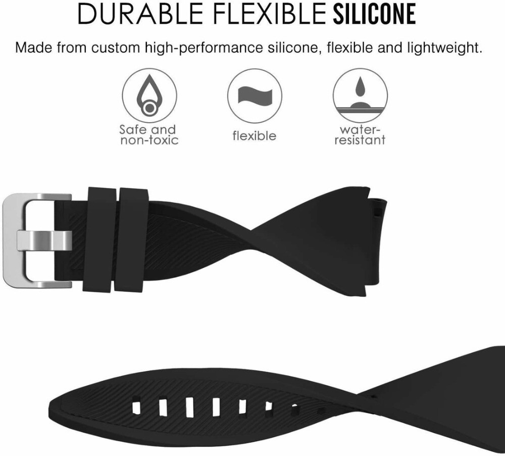 22mm Silicone Sport Strap For Samsung Galaxy Watch 3 45mm/46mm Watch Band
