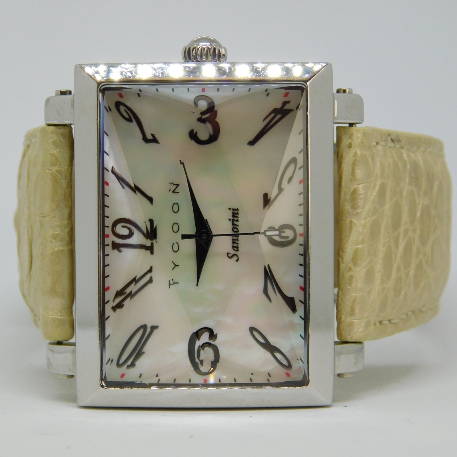 Tycoon Santorini 0432/1000 Genuine Crocodile Leather Women’s Watch New Battery