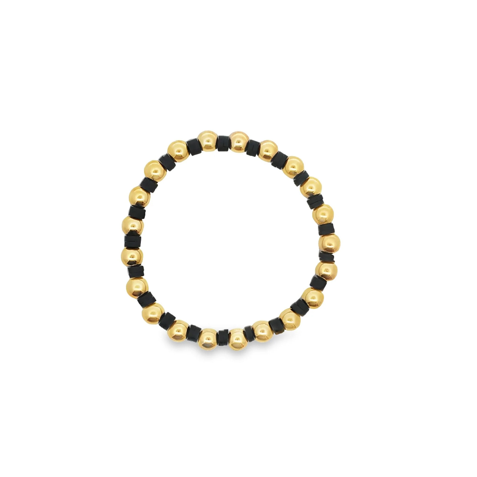 12 Colors Gold Bead Bracelet Polymer Clay Disc (I3)